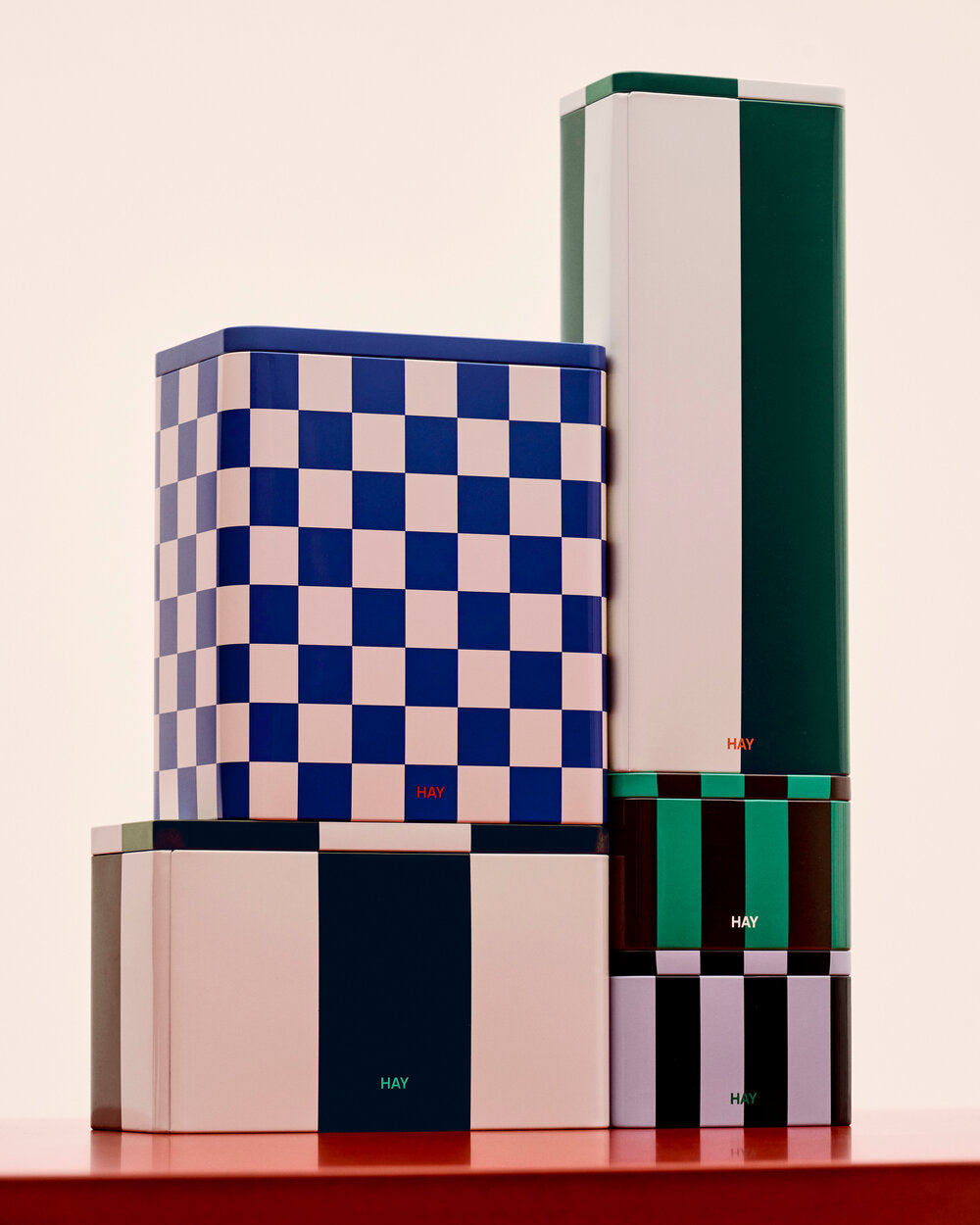 Tin beholder, L20 cm - Black/off-white